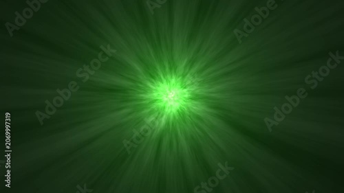 Abstract Green Burst Laser Flare and Light Ray Background