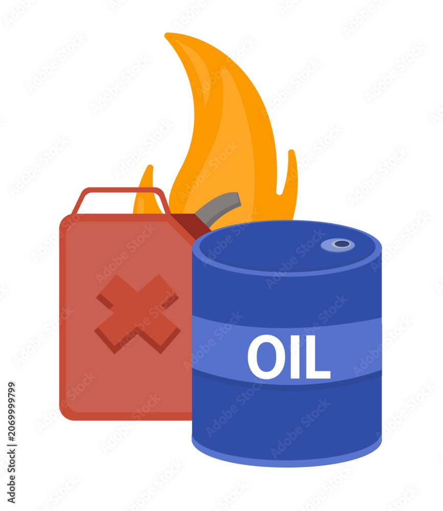 Obraz premium Oil and gas vector asset