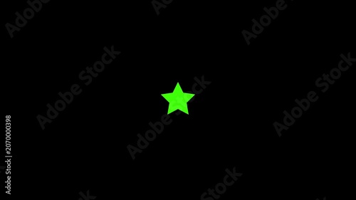 Glowing One-Star Rating Animation on Transparent Background | Animated One -Star Review Icon with Alpha Channel