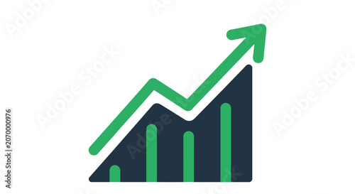 A Modern Graphic Depicting Economic Growth, Rising Trends, and Financial Success, Increasing Profits
