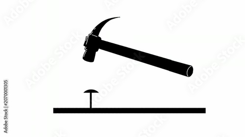 Hammer Silhouette Animation Footage