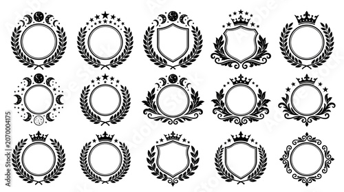 Collection of ornate frame designs.