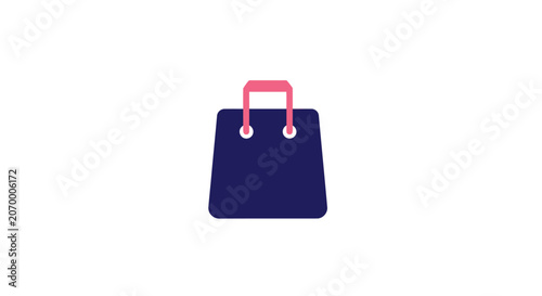 Minimalist Shopping Bag Icon Design for E-commerce and Retail Concepts