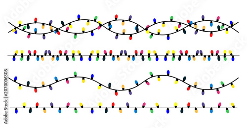 vector illustration of  colorful light on white background