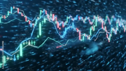 Stock market graph.
