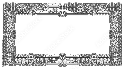 Ornate picture frame with floral patterns.