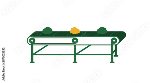 Industrial Conveyor Belt Vector Illustration