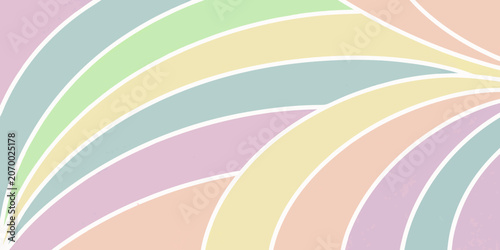 Abstract background with curved multi-colored pastel stripes background abstract colorful wallpaper aesthetic illustration backdrop minimalist creative gradient composition decoration