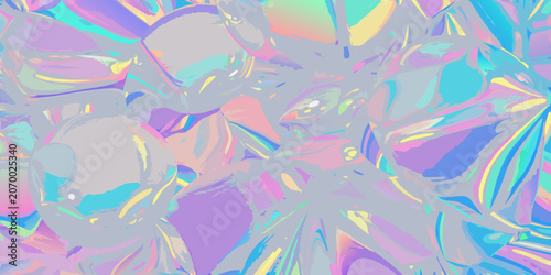 Abstract iridescent holographic liquid shapes background with holographic iridescent abstract gradient background colorful artistic metallic spectrum ethereal reflection wallpaper creative