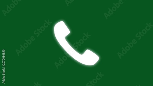 Calling icon concept Incoming animation, Smart phone call ring icon animation with isolated Phone ring sign on black background. call concept on smart mobile phone screen, Handset icon animation