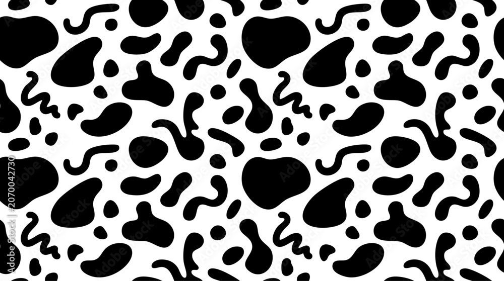 Fototapeta premium Cow Print Seamless Vector Pattern for Textile Background