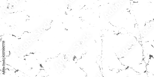 Konstfotografi Grungy white surface with dark cracks and scattered speckles, distressed concrete texture, high contrast, minimalist abstract style vector illustration