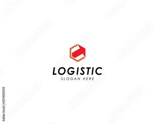 Abstract Logistics logo design inspiration vector image.