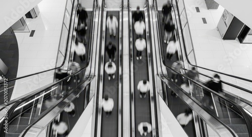People in Motion on Escalators, Capturing the Dynamic Flow of Urban Commuters