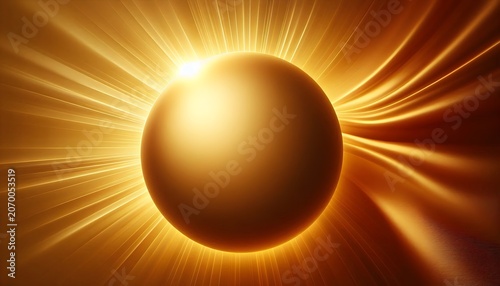 Golden Yellow to Burnt Orange Warm Sunburst Gradient Background
