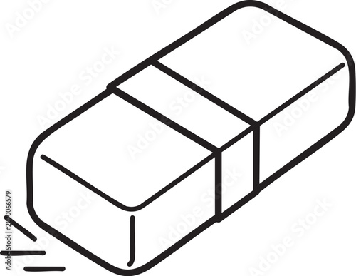 Eraser Tool Editing Line Icon Office Stationery Vector