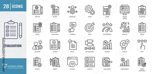Photos evaluation icon set