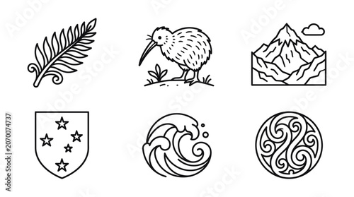 New Zealand iconic national symbols.