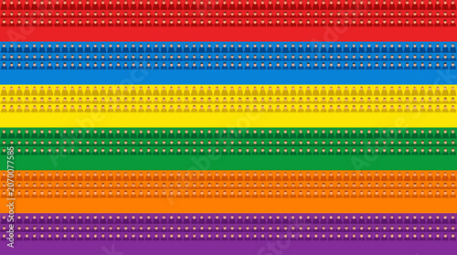 Vibrant spectrum of rainbow colors arranged in parallel horizontal stripes with a textured dot pattern, creating a lively and diverse graphic background for various digital and print designs