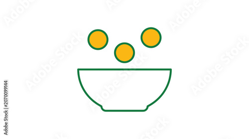 Bowl with Cereal Icon