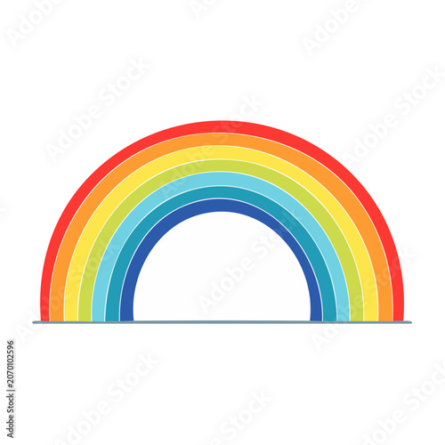 Colorful rainbow arch vector illustration