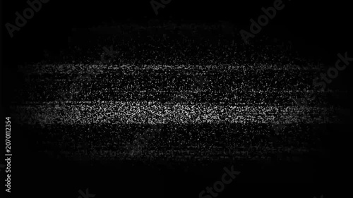 Grainy television static noise with horizontal scan lines and a dark vignette effect on a black background representing an old analog broadcast error