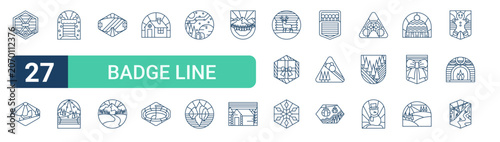 Photography Set of 27 outline Badge Line Winter icons for modern UI, landing pages and digital services