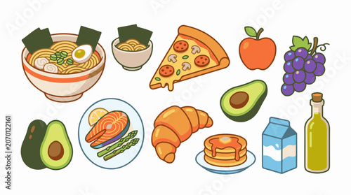 Colorful illustration of various food items (24)
