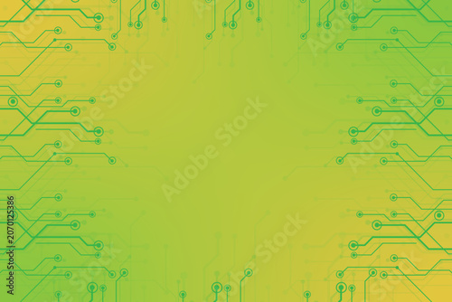 Blue Circuit Board Background with White Lines and Dots