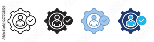 Billede på lærred Skill icon set multiple style collection