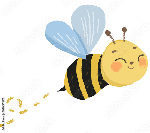 illustration of a golden bee