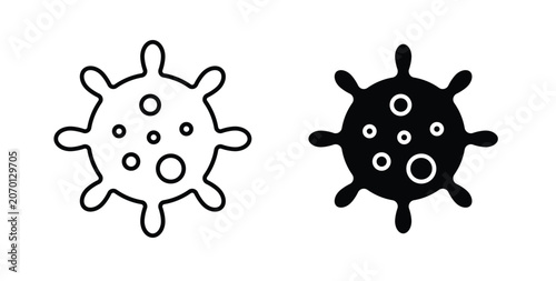 Obraz na płótnie virus icon vector art set