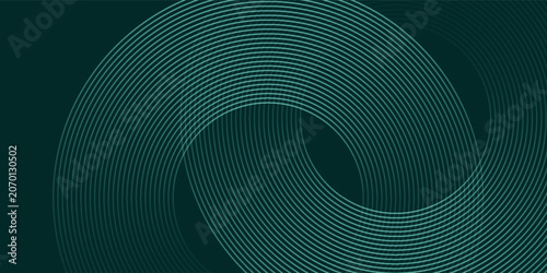 Top geometric lines glowing on a dark green background.  gradient geometry