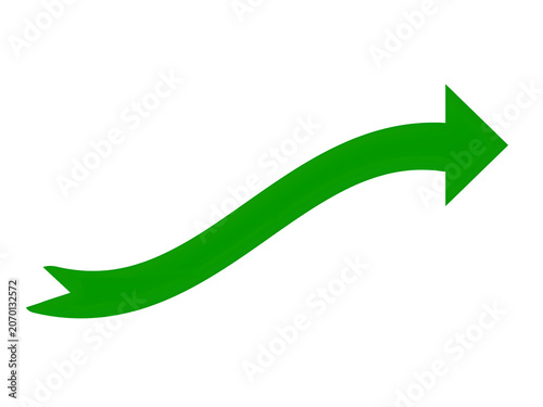 Tableau sur toile Clean geometric green arrow scroll element without harsh shadows for website men