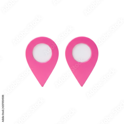 Pink Location Pin Icons Transparent Background