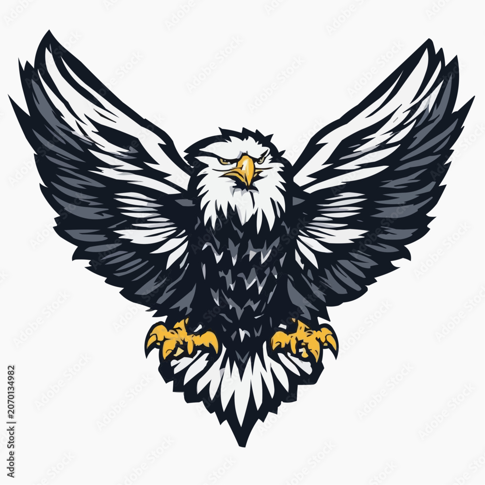 Fototapeta premium Eagle Spreads Wings