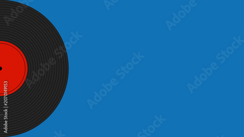 Canvas Print Cool analog record illustration background material