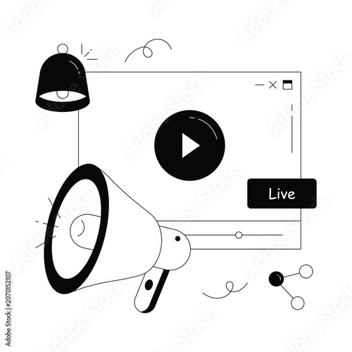 Social Media Strategy   vector illustration Eps 10 File     