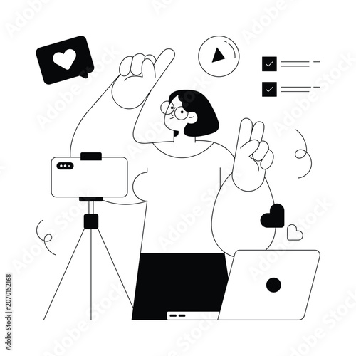 Social Media Live  vector illustration Eps 10 File     