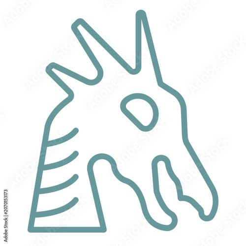 Obraz na plátně Ship Figurehead Icon Style
