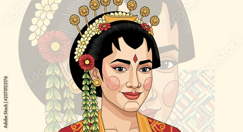 Woman in traditional Indian wedding attire.