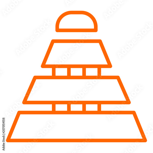 Obraz na plátně Pyramid Icon Style