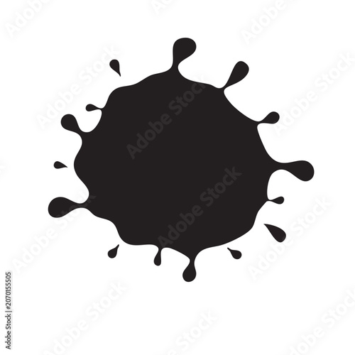 Black ink splash vector illustration