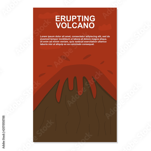 volcano eruption poster design
