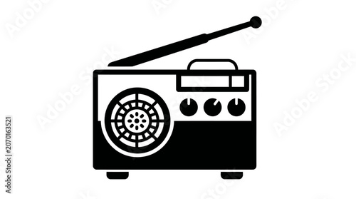 Obraz na plátně Portable Radio Vector Icon