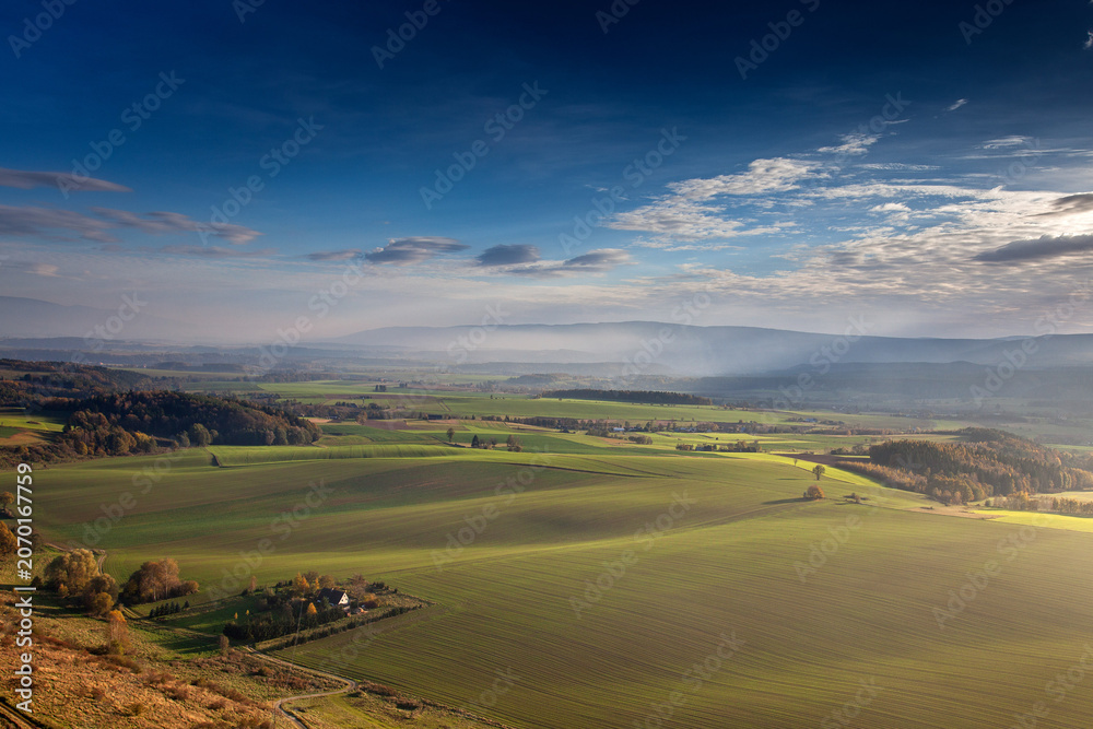 Fototapeta premium Sudetes aerial view