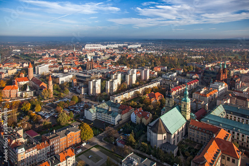 Canvastavla Legnica aerial view
