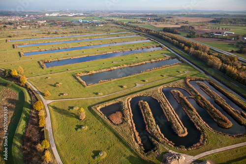 Fotografie Oczyszczalnia sciekow in Legnicy aerial view