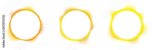Tableau sur toile Advanced meteorological satellite circular radar display with glowing yellow neon storm tracking ripples PNG