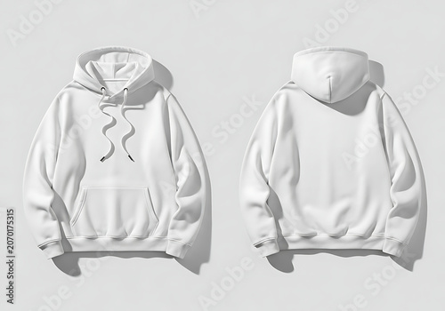 Casual hoodie front and back view